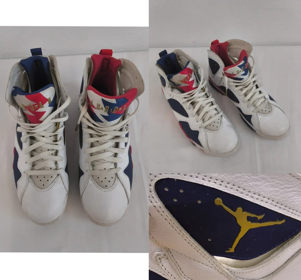 Nike Air Jordan 7 Retro Tinker Alternate Mens US 13 Used Red White & Blue #W5208